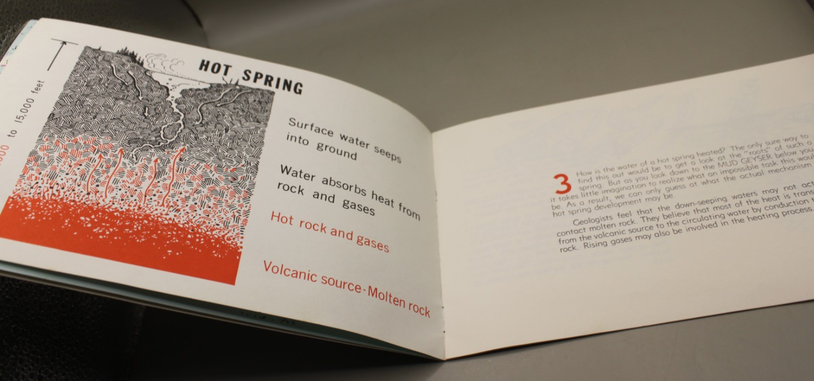 Yellowstone National Park Mud Volcano Trail Vintage Travel Guide Booklet 1970