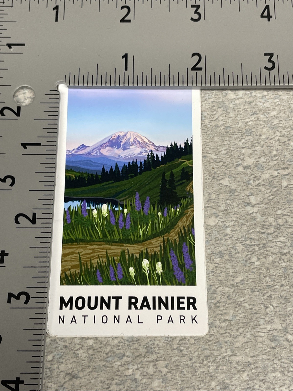Decal – Mount Rainier National Park- 2×3 Inch – Outdoor Approved