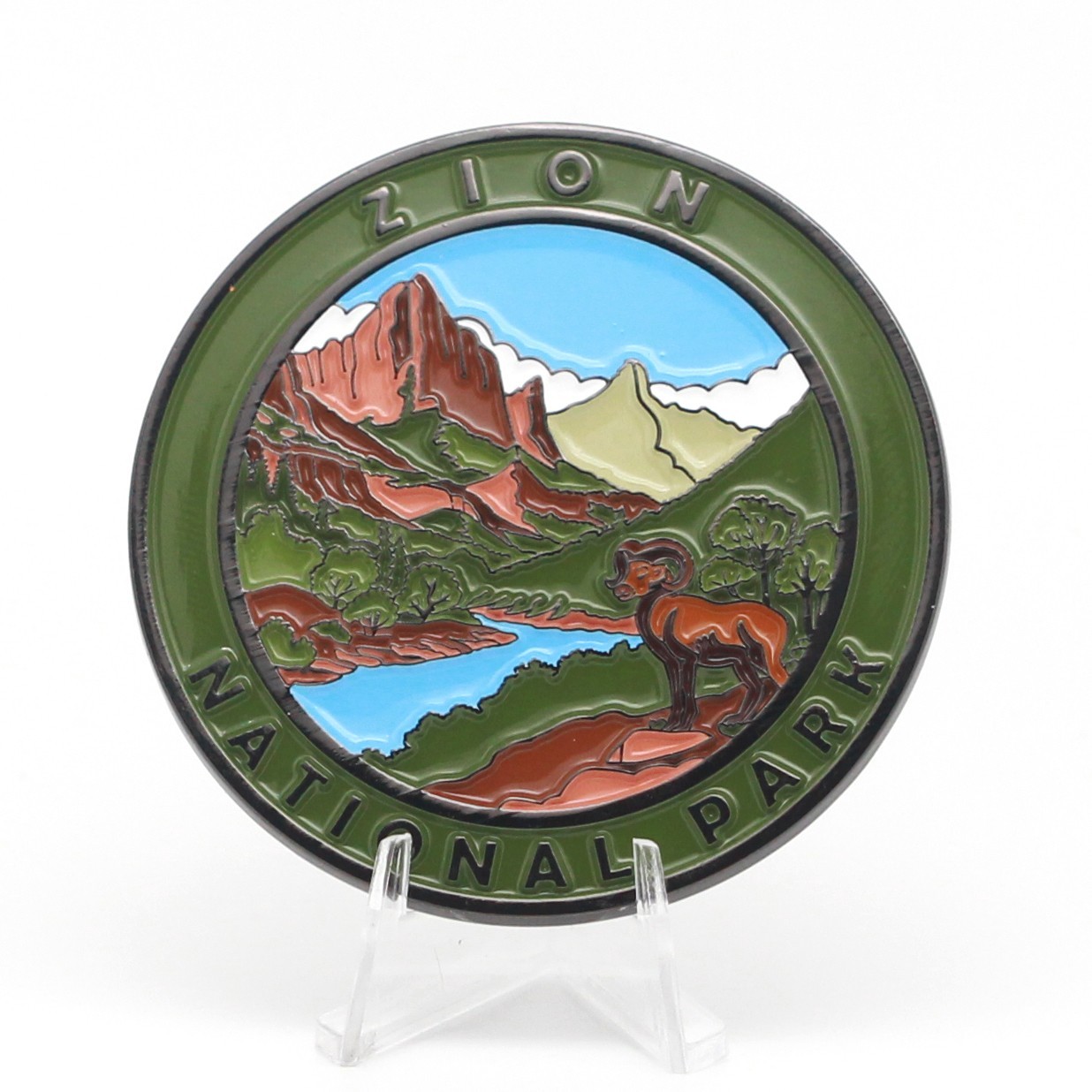 Cre8Travel Zion National Park Collectible Magnet – Watchman Overlook Bighorn NEW
