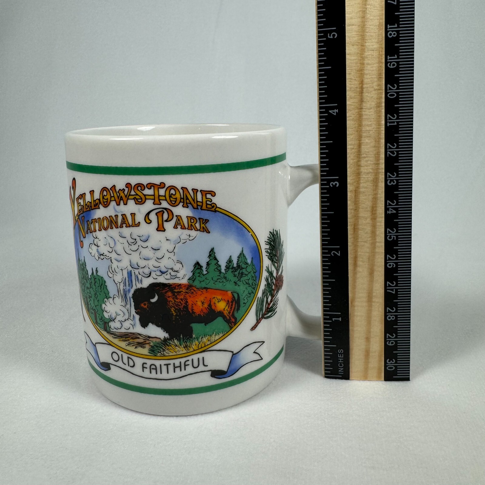 Yellowstone National Park Coffee Mug Old Faithful Lower Falls Buffalo Moose 8 oz