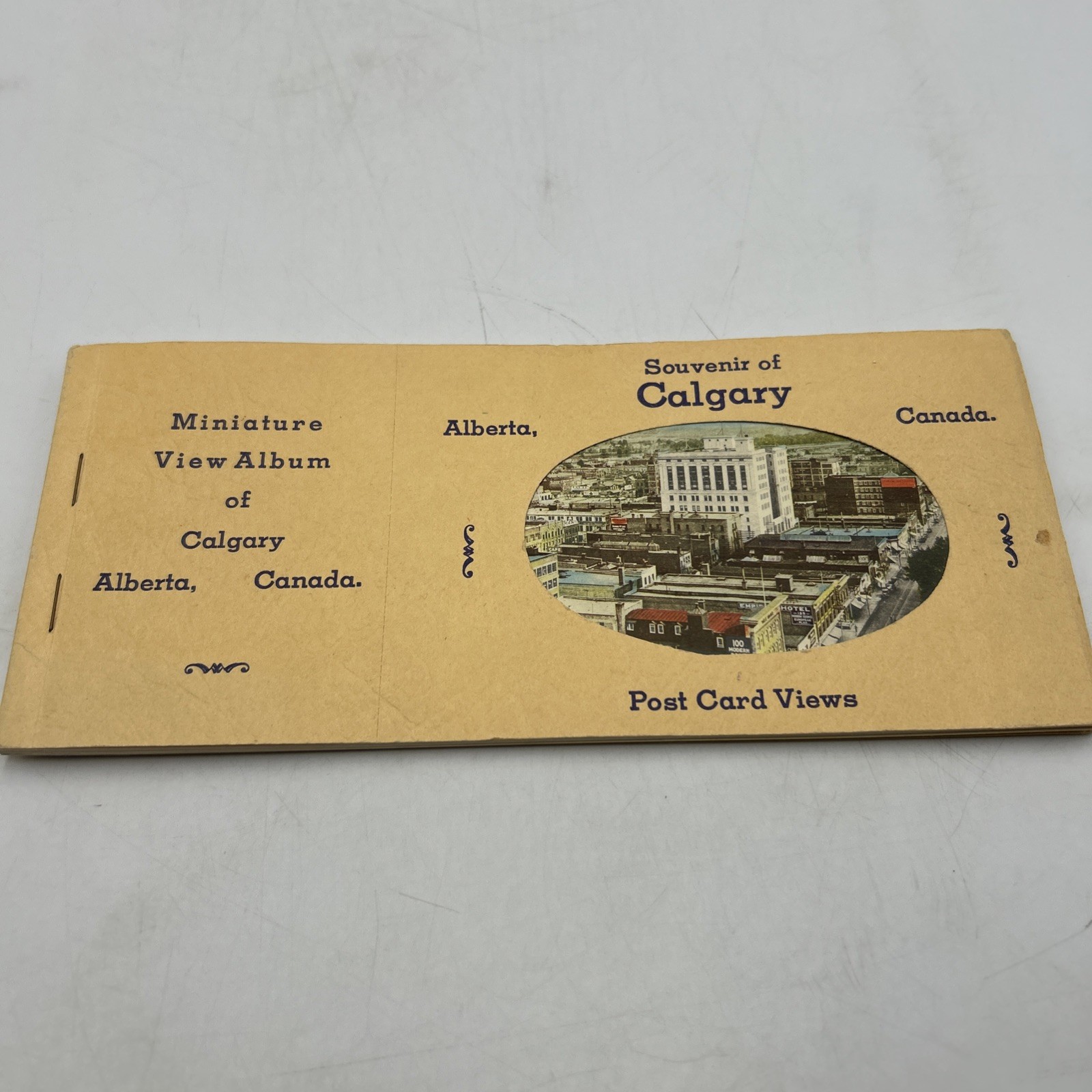 Vintage Souvenir Of Calgary Miniature View Album 1930s Post Cards Set of 10