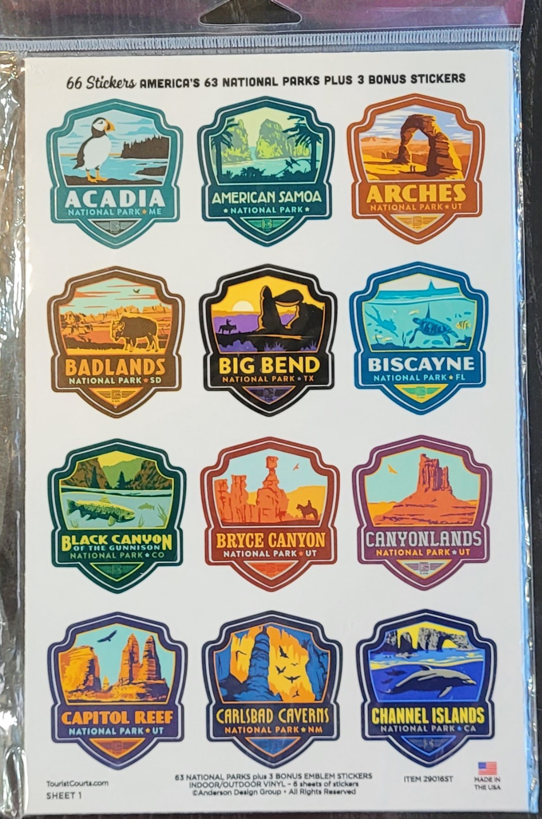 National Parks Emblem Badge Set 63 Plus 3 Extra