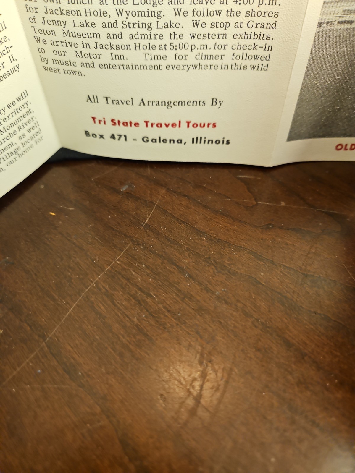 VTG Black Hills Yellowstone National Park Tri State Tour Advertising Brochure