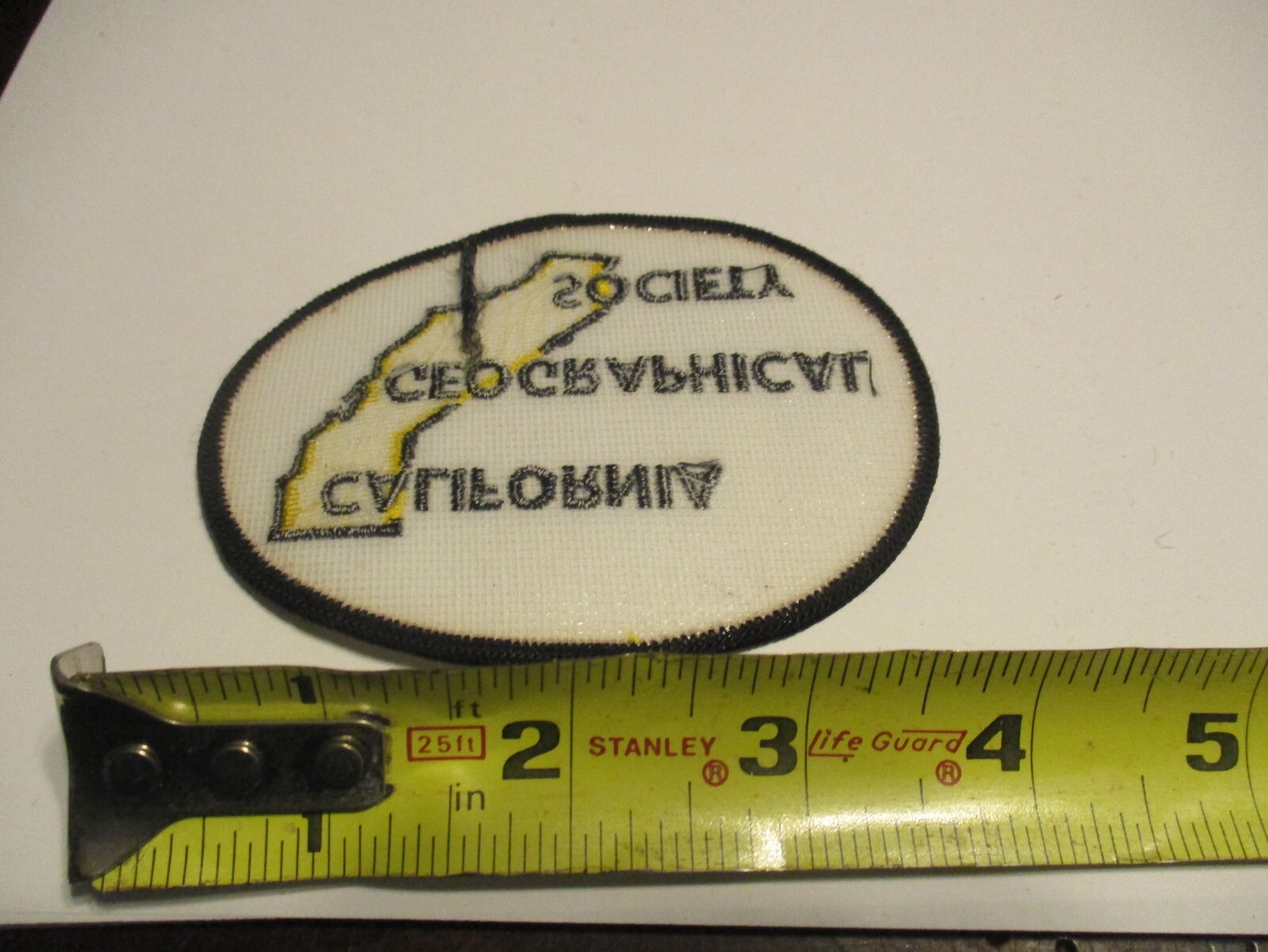 CALIFORNIA GEOGRAPHICAL SOCIETY ORIGINAL company logo GRAPHIC VTG OLD PATCH