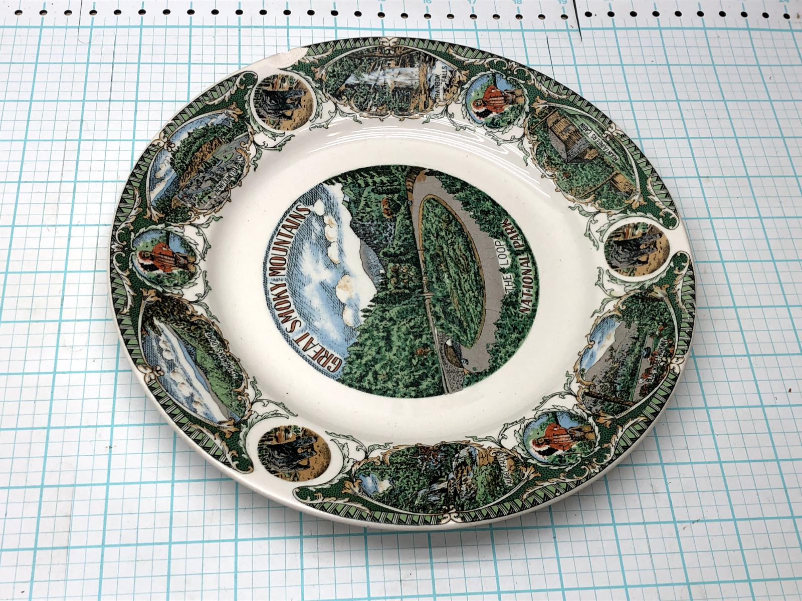 Great Smoky Mountains National Park Souvenir Plate Vintage