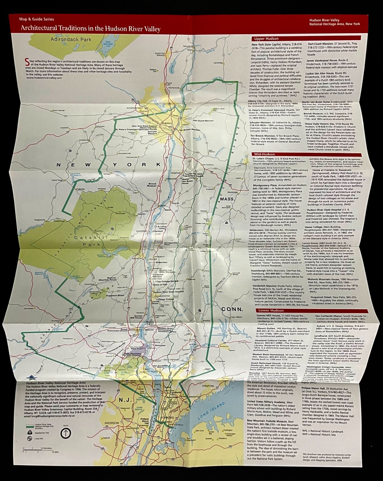 2006 Architectural Traditions Hudson River Valley NY Official Map Guide Series