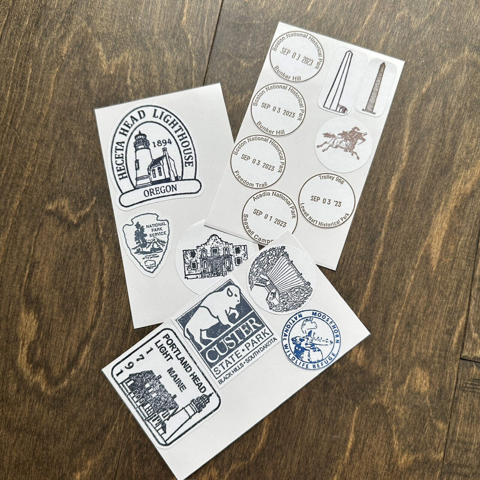 National Park Passport Cancellation Stamp Stickers- Passport Stickers