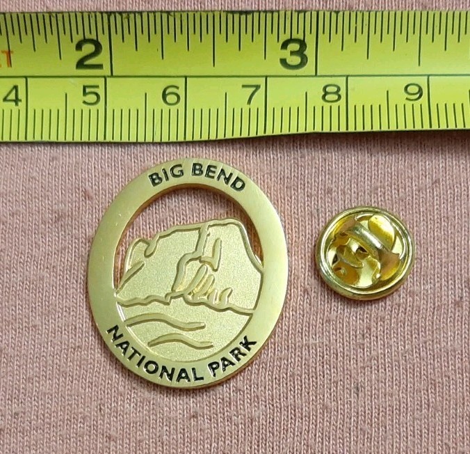 Big Bend National Park Gold Tone Souvenir Lapel Pin Texas May Your Mountains