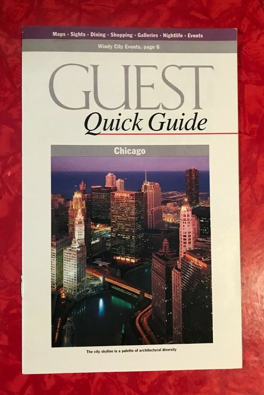 GUEST QUICK GUIDE TO CHICAGO 30-PAGE BROCHURE 1992-1993