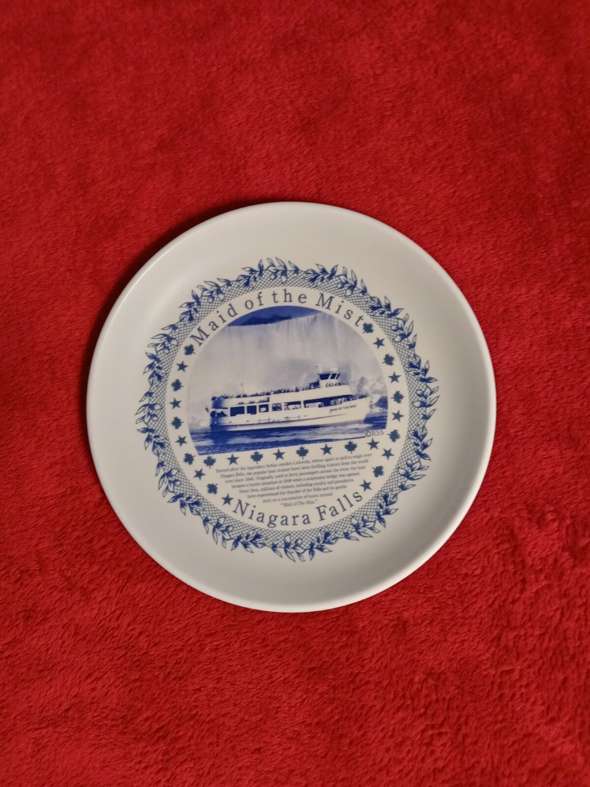 NIAGARA FALLS MAID OF THE MIST Wood 7″ PLATE
