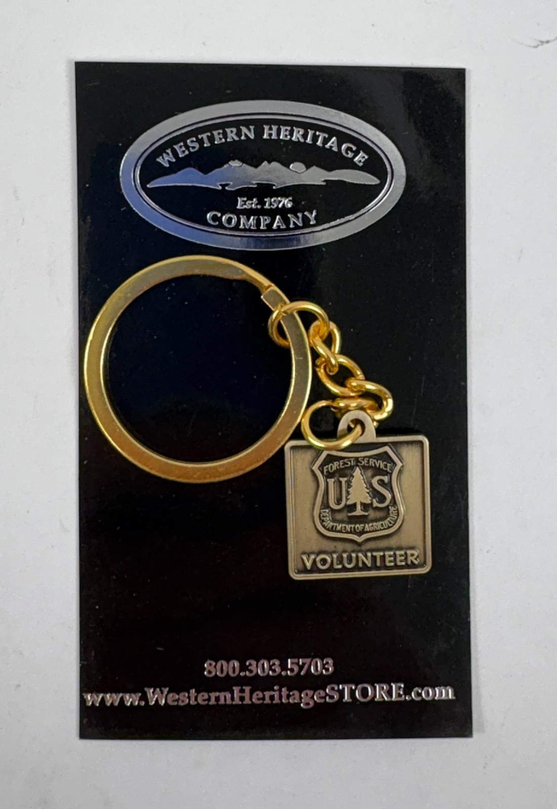 Vintage US Forest Service Volunteer Keychain Western Heritage Set of 3