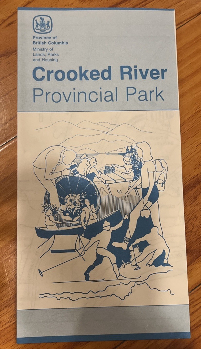 VTG British Columbia BC Crooked River Provincial Park map Brochures 1980