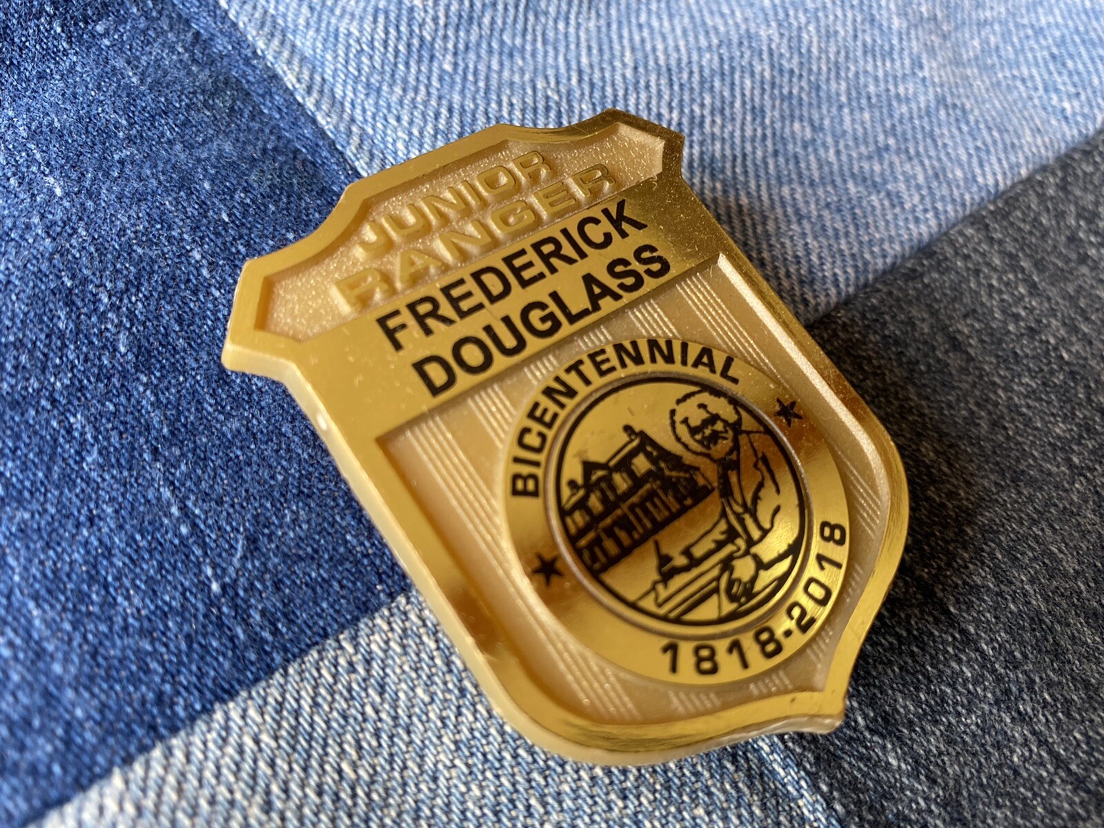 Frederick Douglass Junior Jr Ranger Badge NPS Bicentennial Douglas