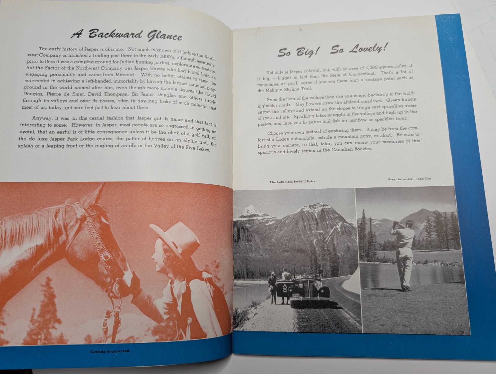 1948 Jasper National Park Alberta Canadian Railway Travel Brochure w/ Map CN