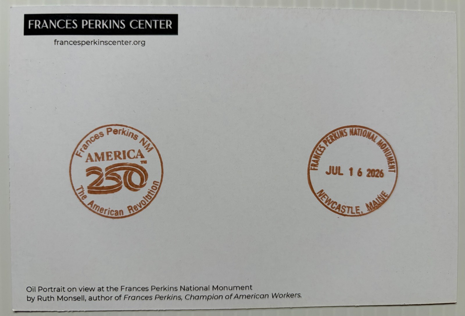 NEWEST NATIONAL PARK SERVICE SITE WOMEN HISTORY PASSPORT STAMPS USA 250 MAINE