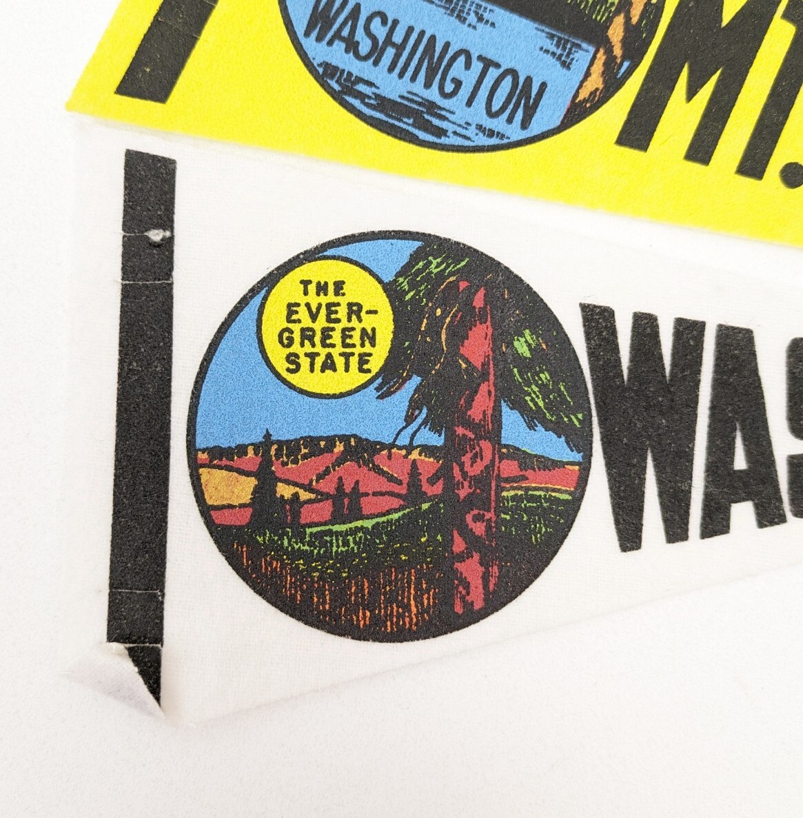 Vintage Washington State Mini Felt Souvenir Travel Pennants Lot Pt. Defiance