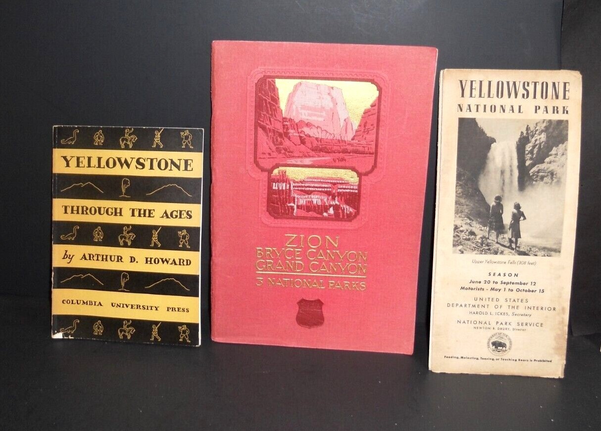 VINTAGE 1929-41 NATIONAL PARKS BOOKLET LOT~UNION PACIFIC RAILROAD~ YELLOWSTONE +