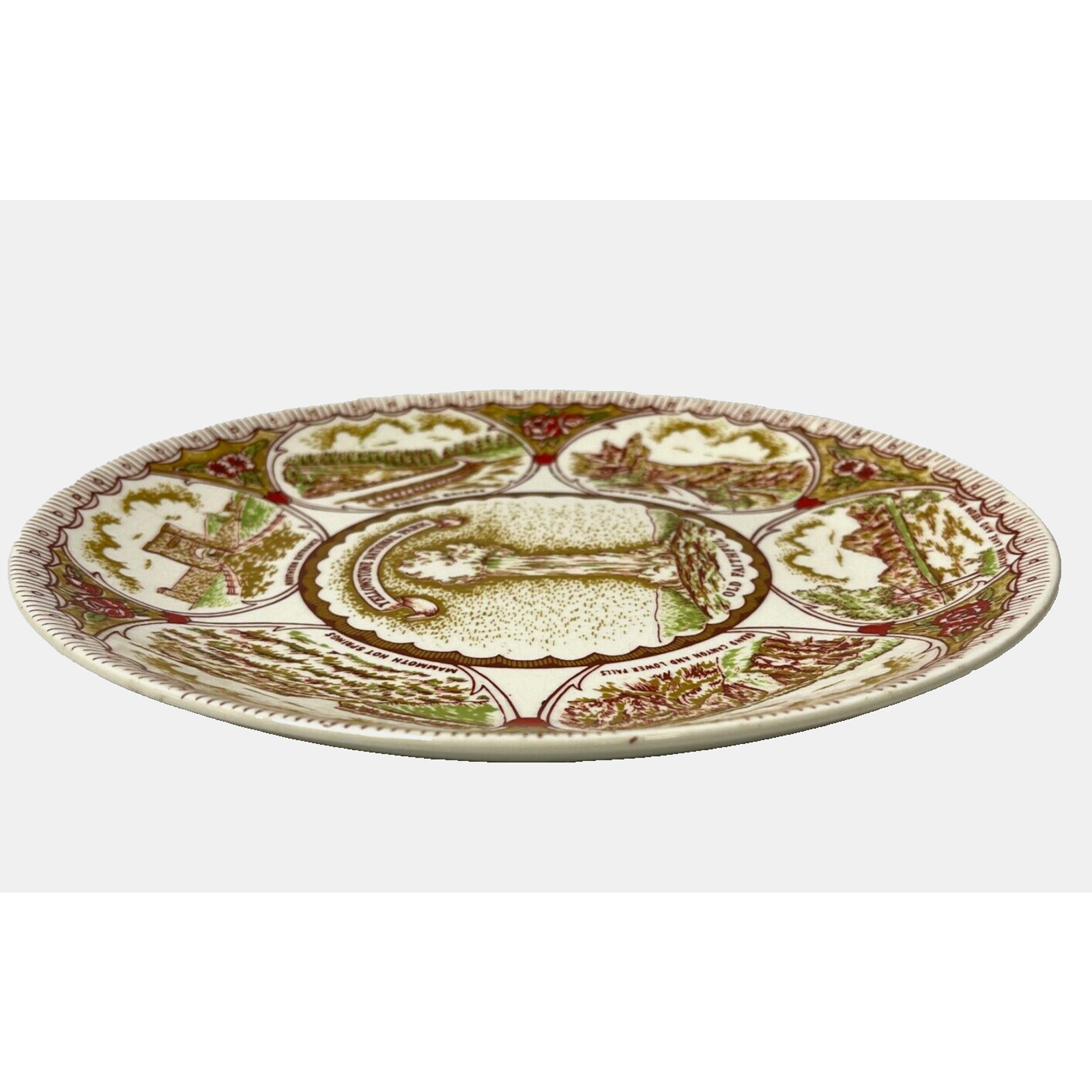 Vintage Yellowstone National Park Decorative Collectible Souvenir Plate 9 inch