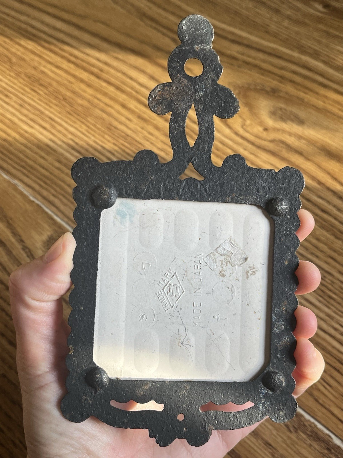 Vintage Yellowstone National Park Trivet Cast Iron Wall Made in Japan 60s 70s