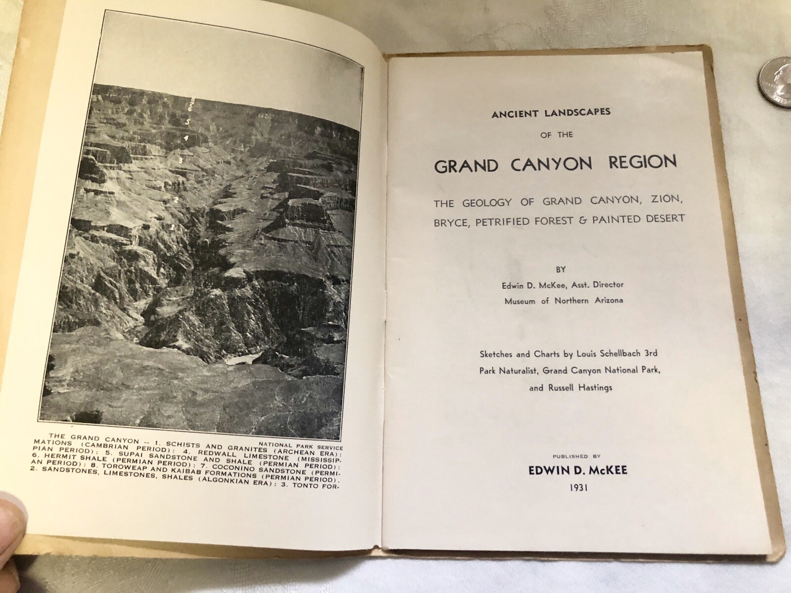 1950 Ancient Landscapes Grand Canyon,Zion,Bryce,painted Desert Etc Illustr.