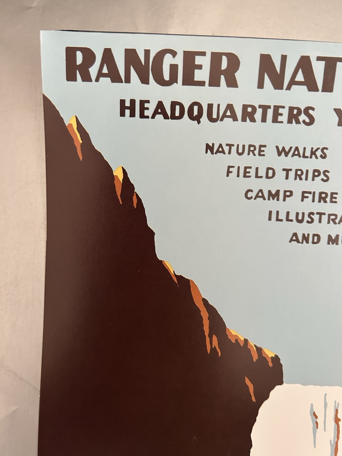 11” X 15” Yellowstone National Park Ranger Naturalist Service WPA Style Poster