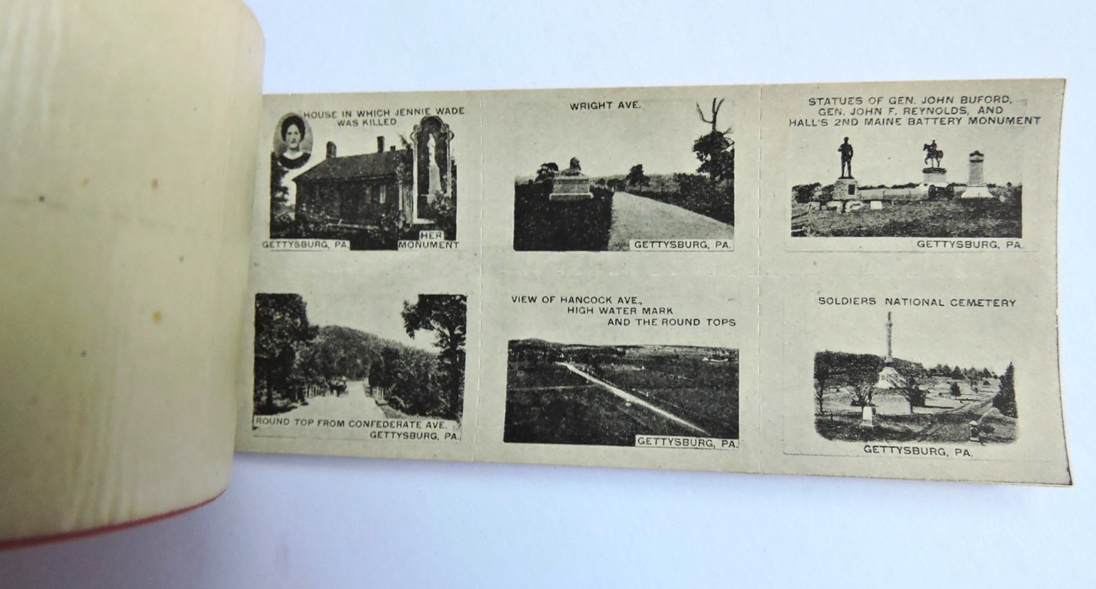 EX! Vtg Gettysburg PA Photo Stamps Series A & B – Early 1900’s EX! Complete