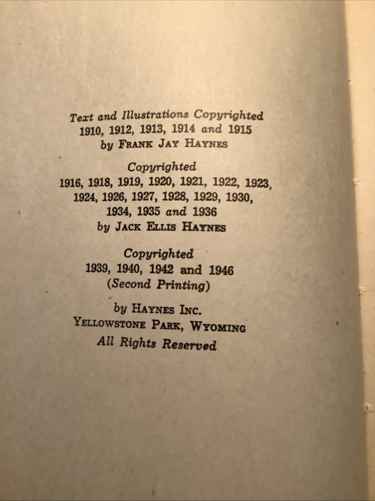 Haynes Guide Yellowstone National Park Book