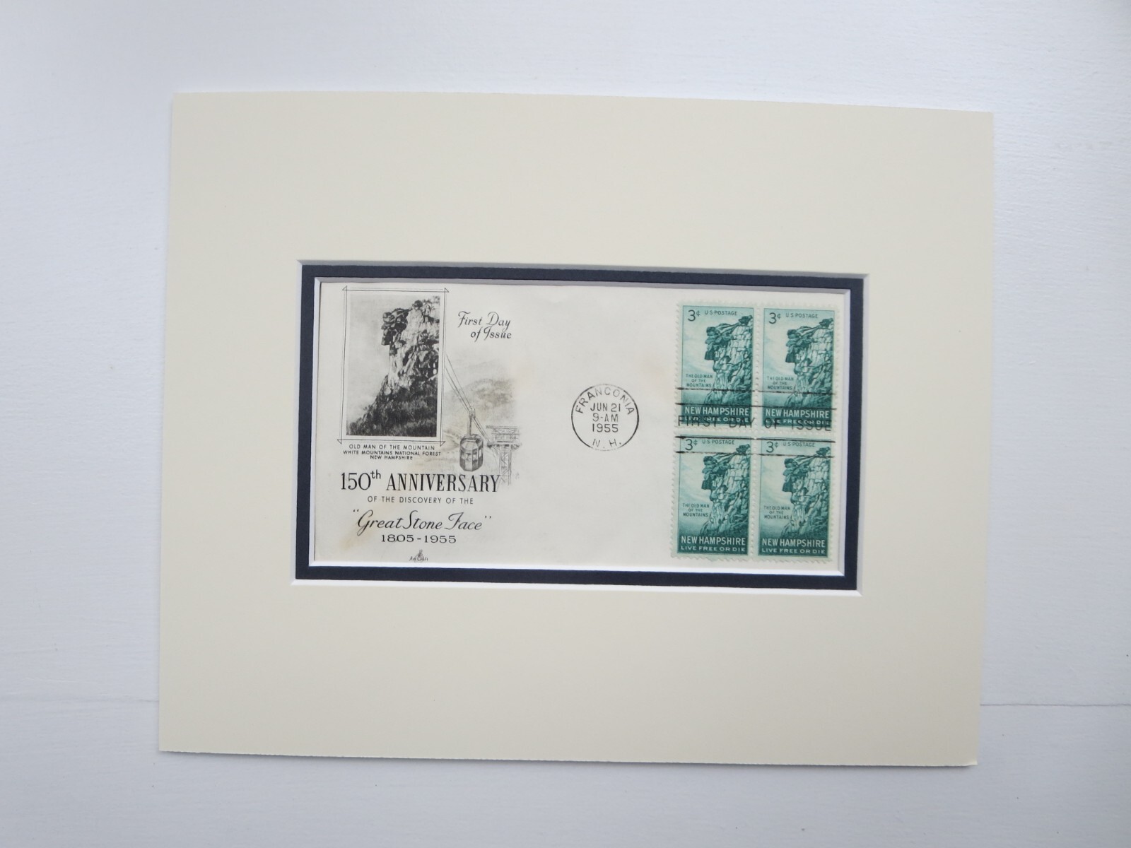 Old Man of the Mountain – The Great Stone Face & First day Cover of its stamp