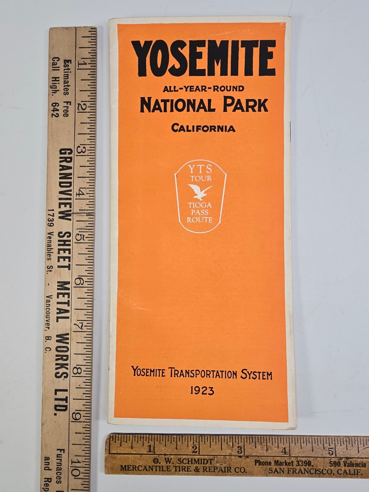 Rare Antique 1923 Yosemite Travel Brochure & Gunnar Widforss Centerfold Map EUC