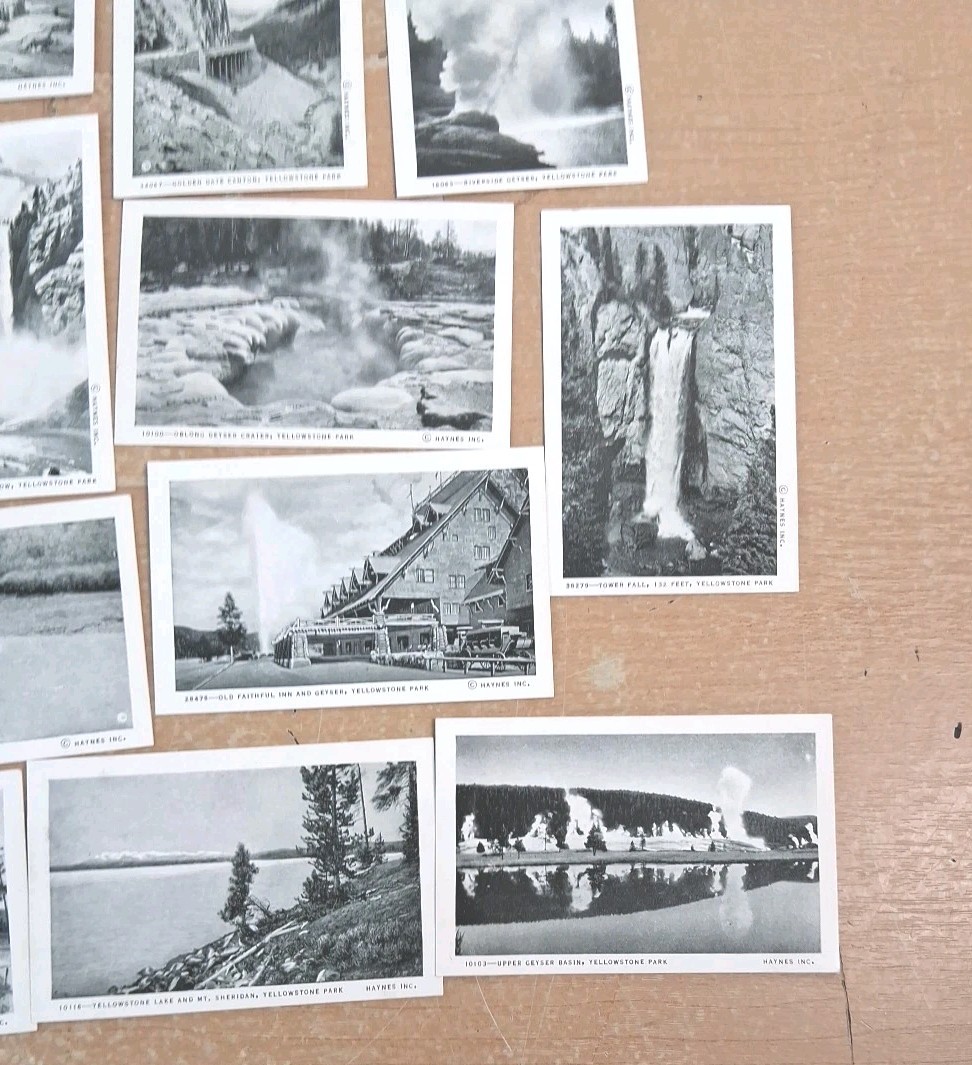 Yellowstone National Park 20 Souvenir Views Miniature Real Photo Cards Vintage