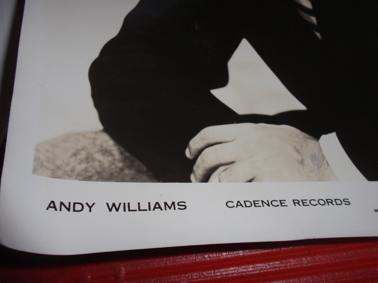 2 VINTAGE 8X10 BLACK & WHITE ENTERTAINMENT PHOTOS ANDY WILLIAMS 1950’S /1960’S