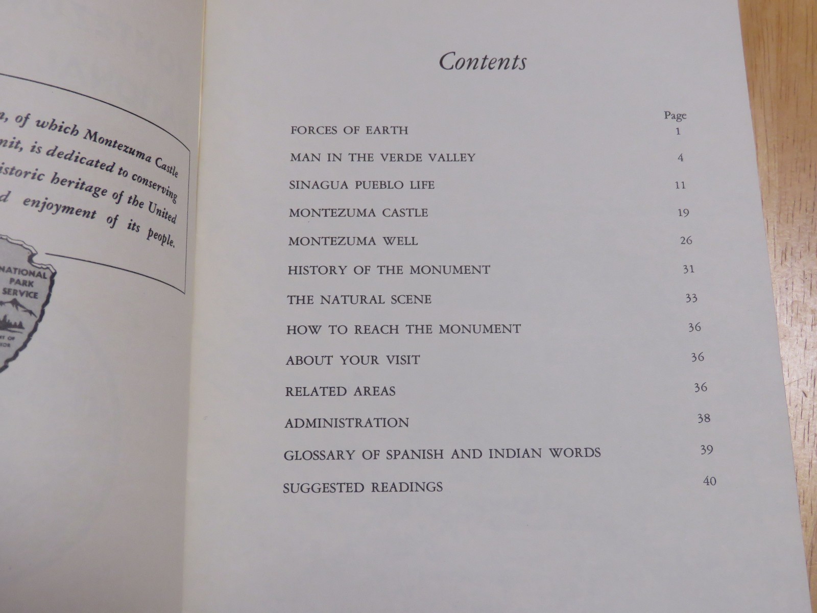 Montezuma Castle Arizona National Park Service Handbook Series No. 27 1961