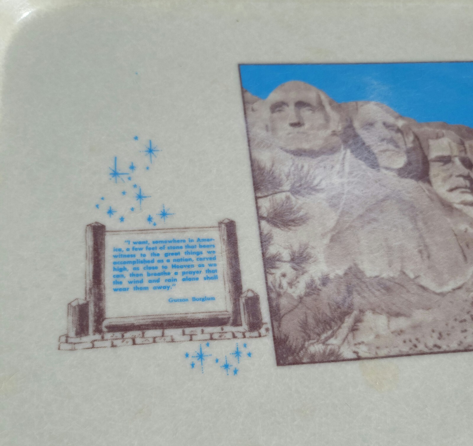 2 Rare Vintage Mount Mt RUSHMORE Cafeteria Trays Retired National Monument Cafe