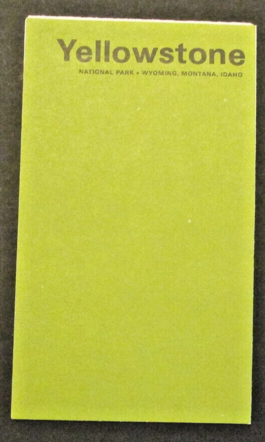 VTG 1967 Yellowstone National Park Wyoming Montana Idaho Travel Brochure 11×16
