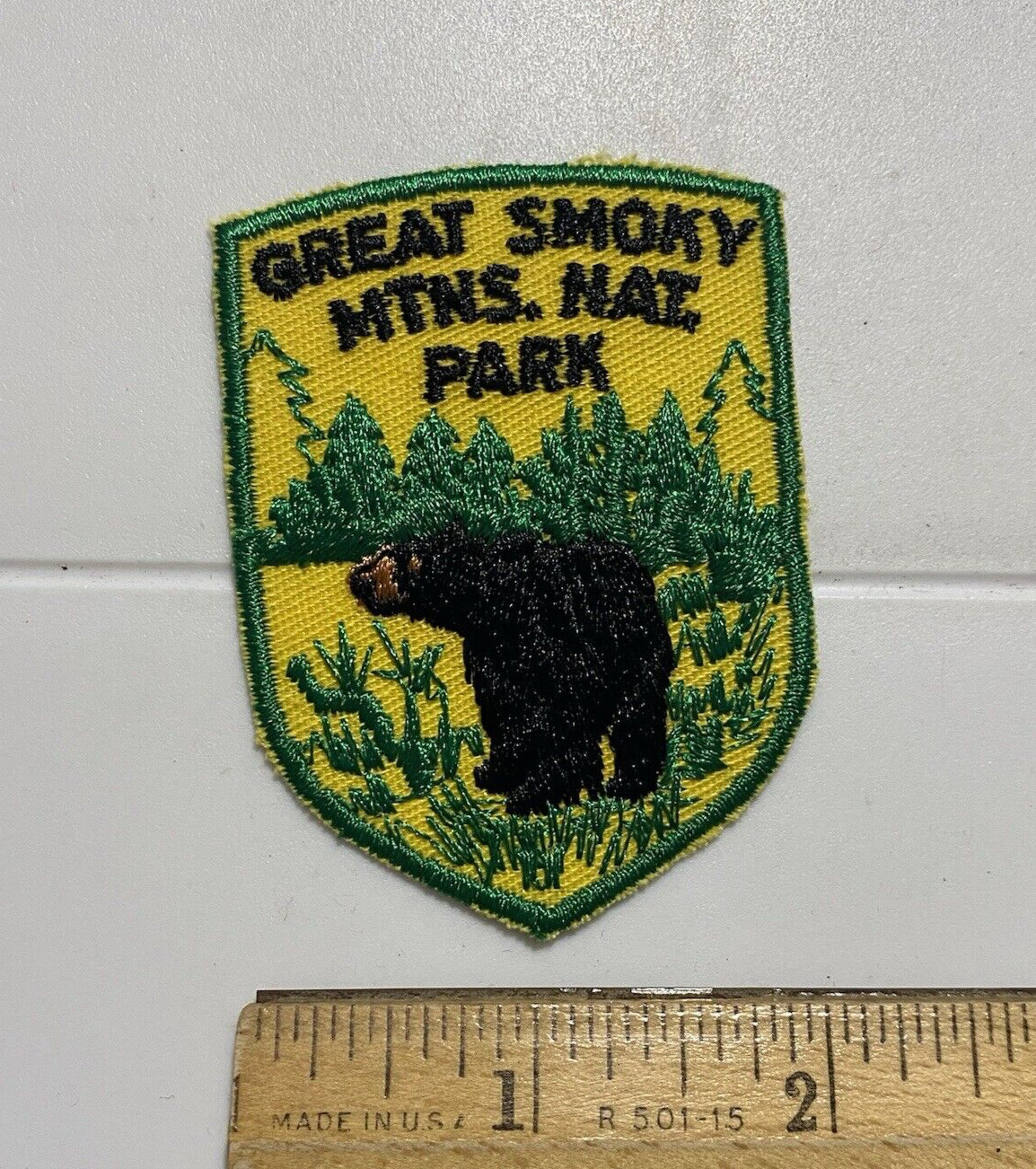 Great Smoky Mtns. Nat. Park National Park Black Bear Souvenir Embroidered Patch