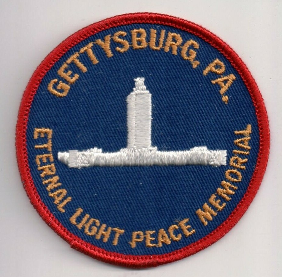 Gettysburg National Military Park, Eternal Light Peace Memorial, Vintage Patch
