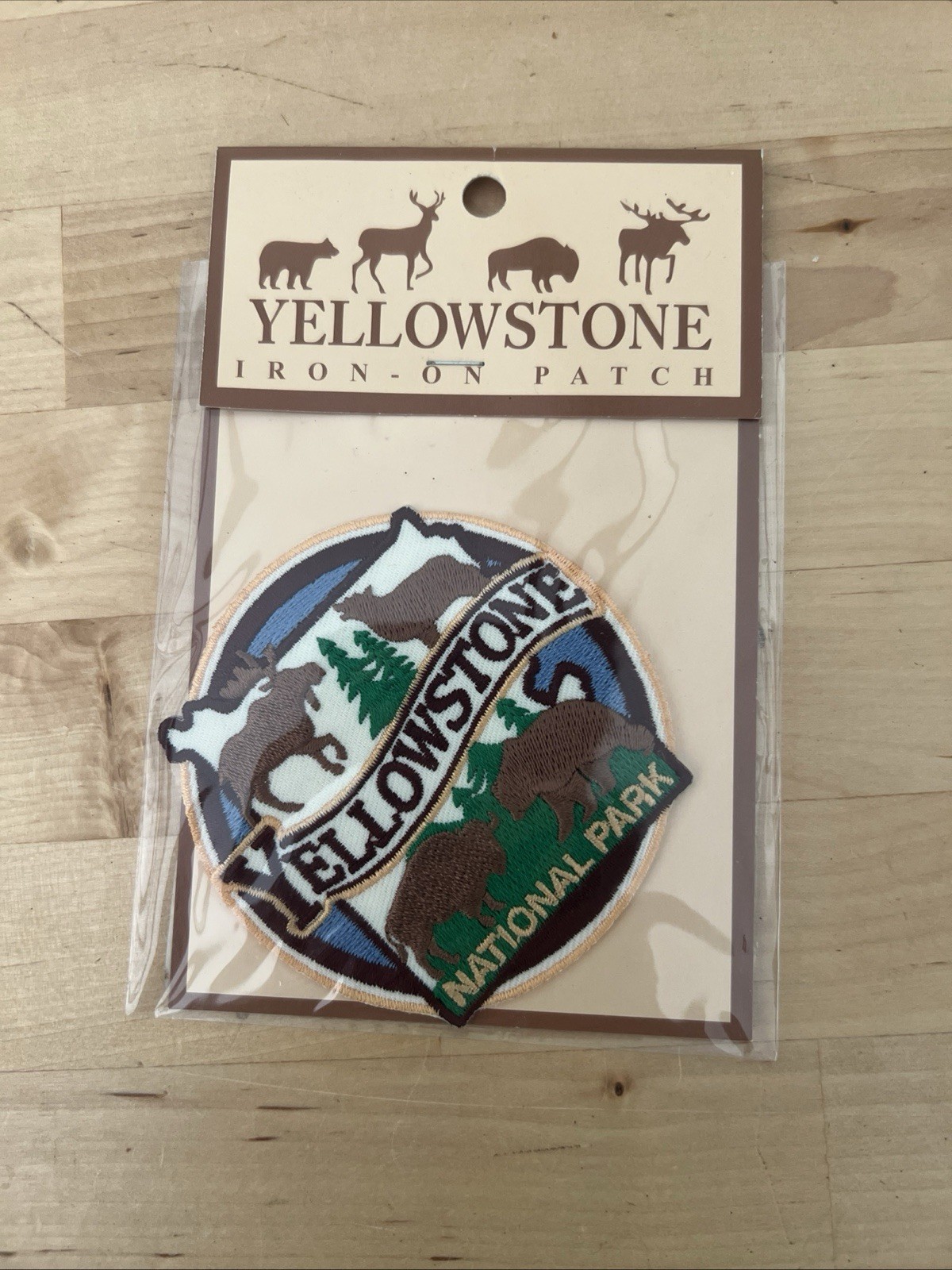 Yellowstone National Park Iron On Patch Moose Wolf Bear Bison New In Package