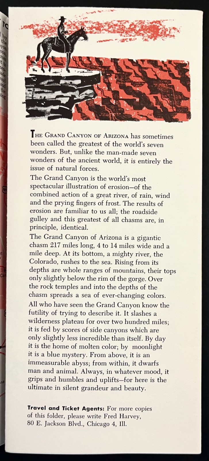 1962 Grand Canyon Park South Rim Recreation Lodging AZ Vintage Travel Brochure