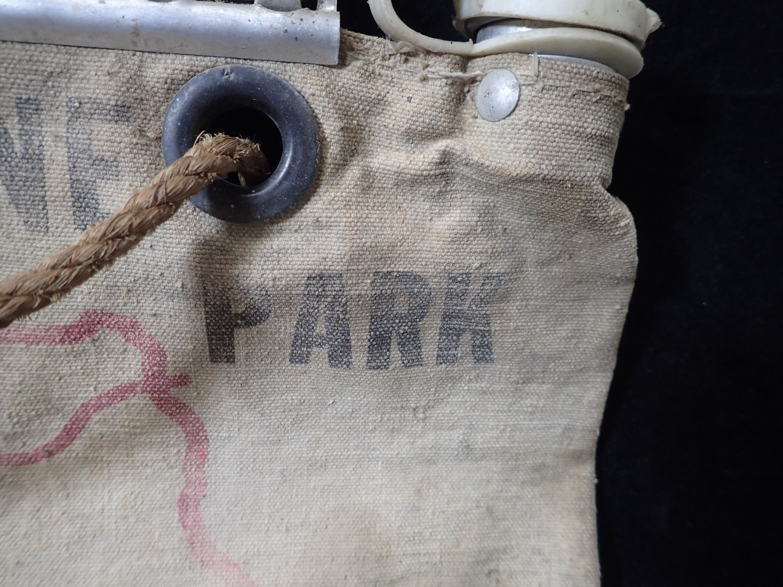 Vintage Yellowstone Park Chief Water Bag Flax Canvas by Pueblo Tent & Awning Co.