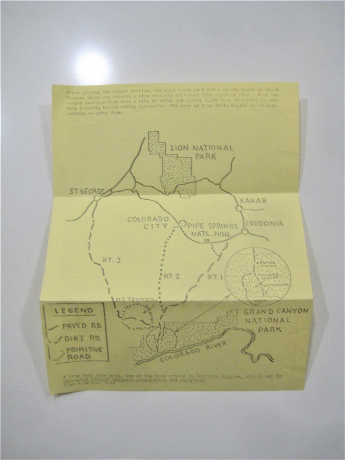 Vintage Grand Canyon National Park Brochure Pamphlet & Flyers, FREE SHIPPING