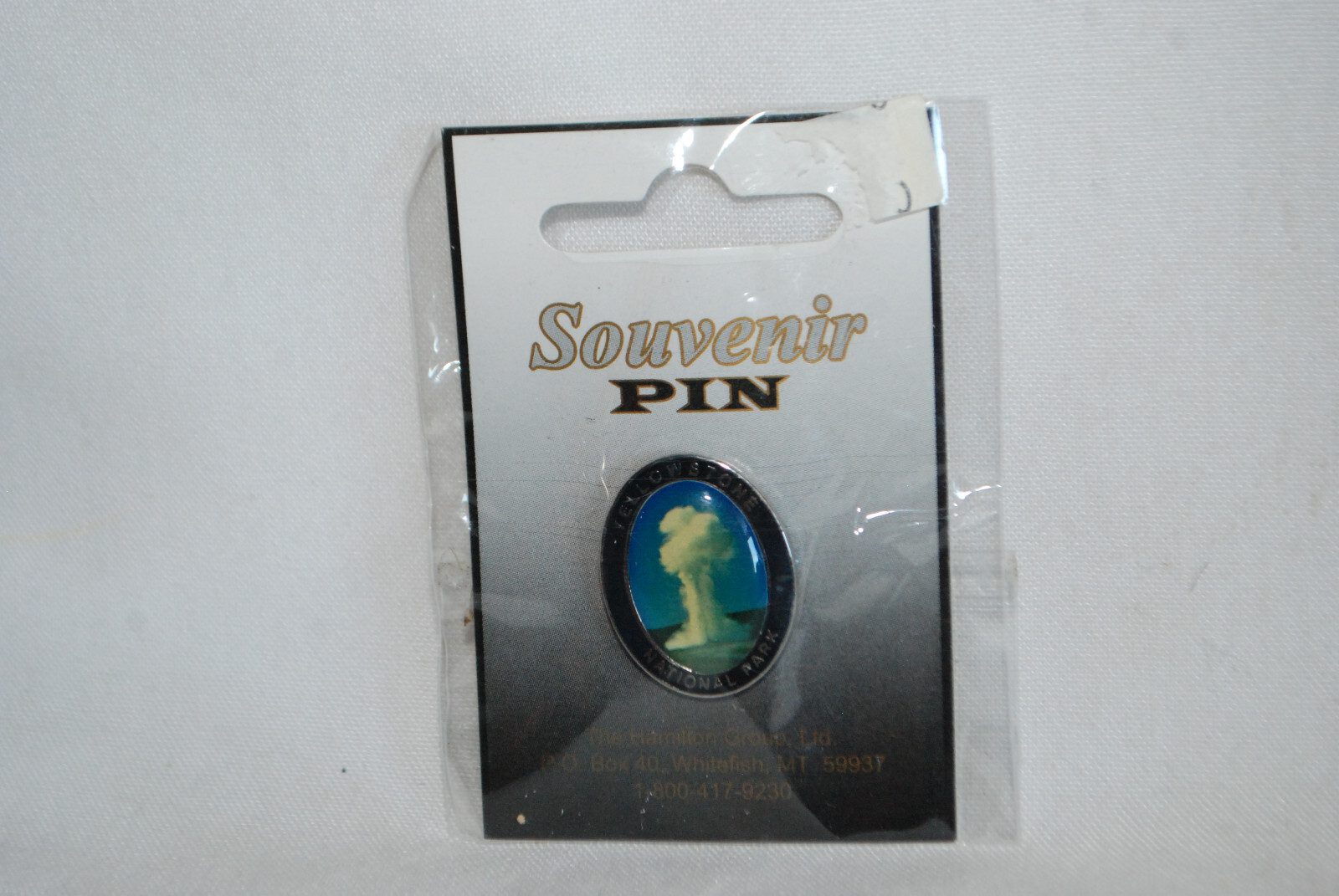 Vtg Yellowstone National Park Old Faithful Lapel Pin Souvenir Geyser