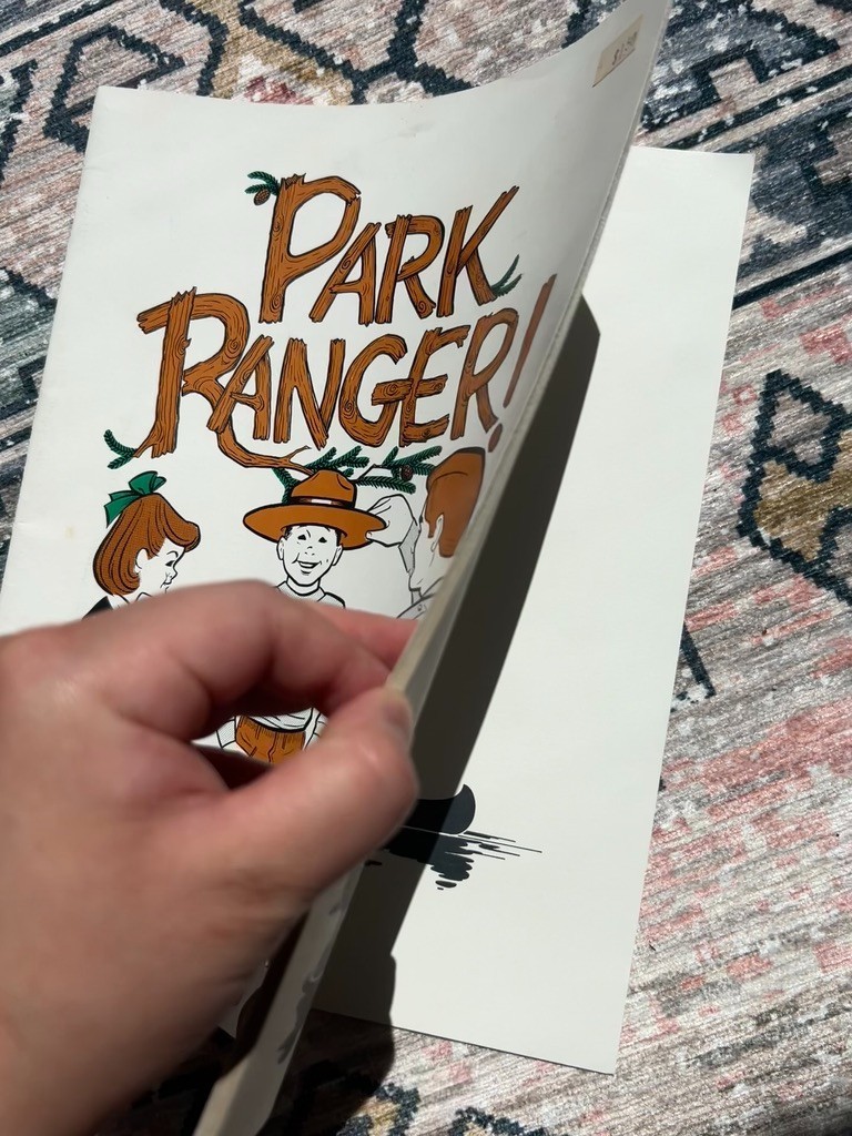 Vintage 1977 Park Ranger Coloring Book National Park Service Collectible