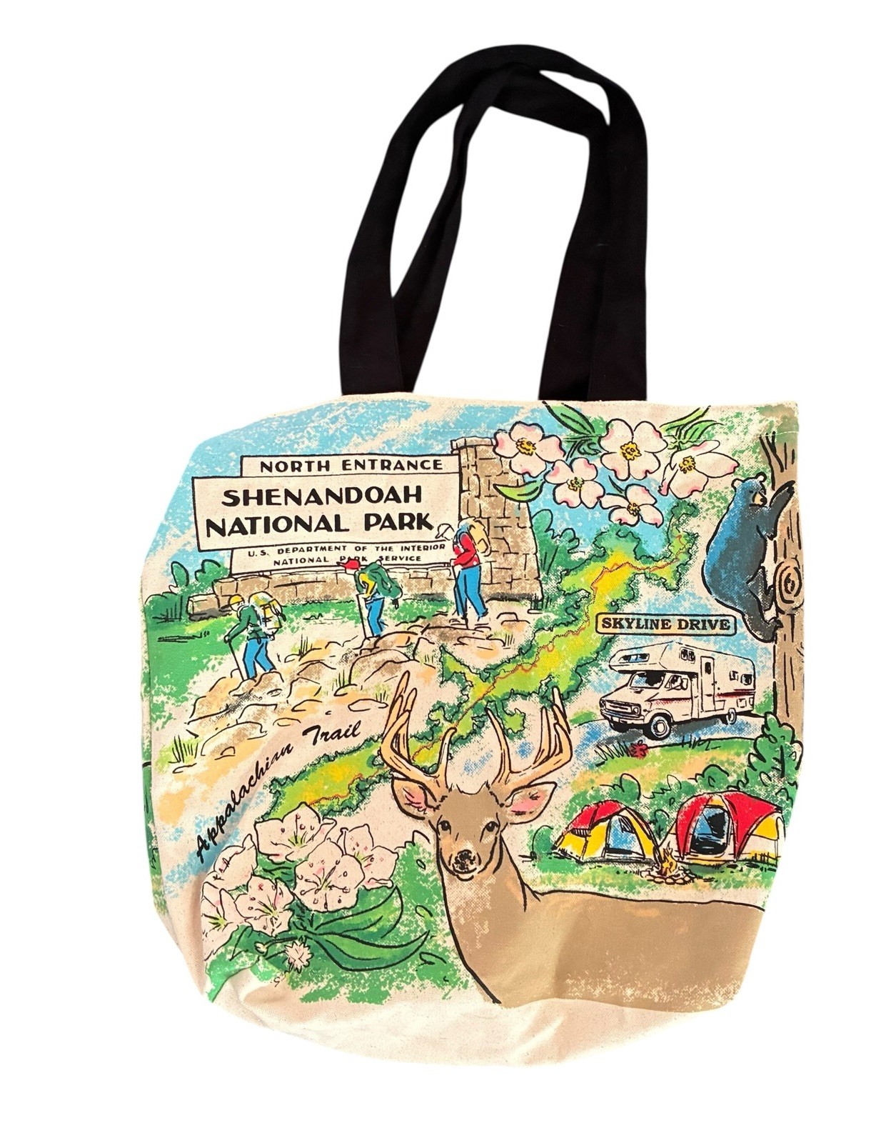 Shenandoah National Park Souvenir Tote Bag Canvas Appalachian Trail Skyline Dr