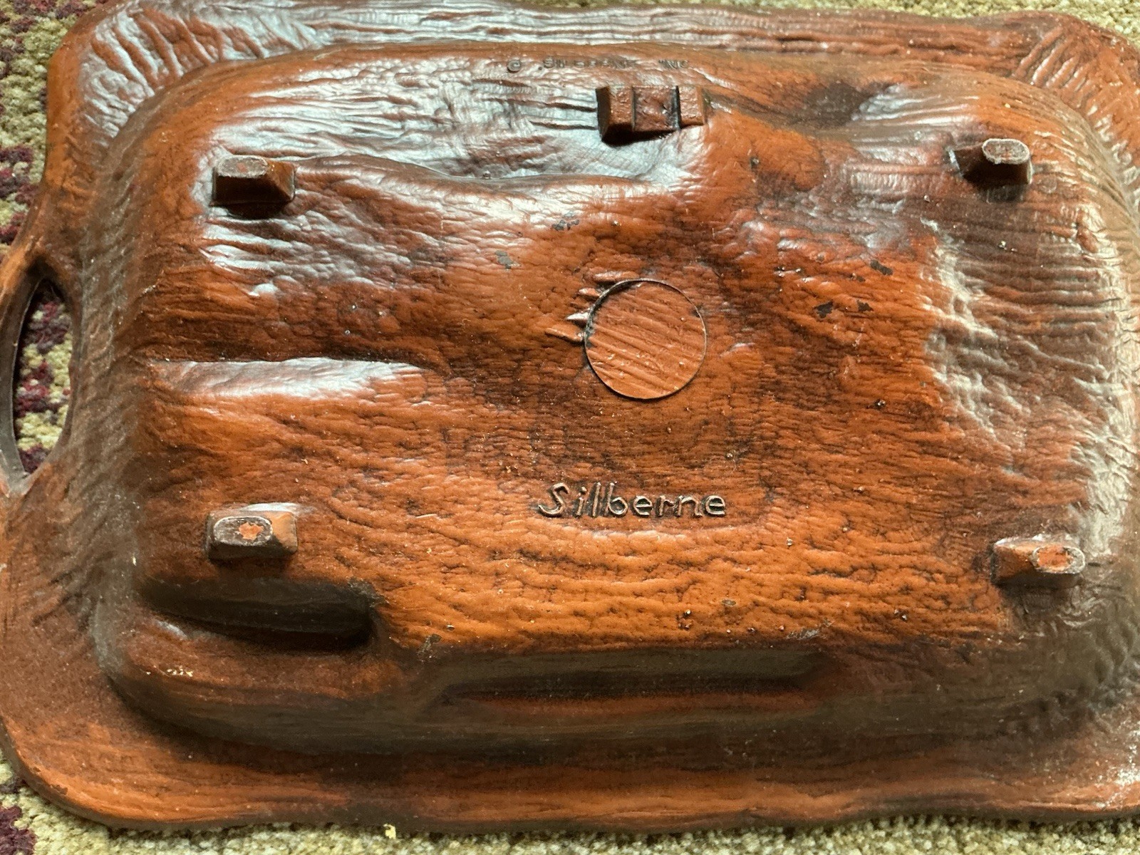 (8) Vintage Faux Wood Souvenir And Other Trays – TACO, Burwood, Silberne, Arrow