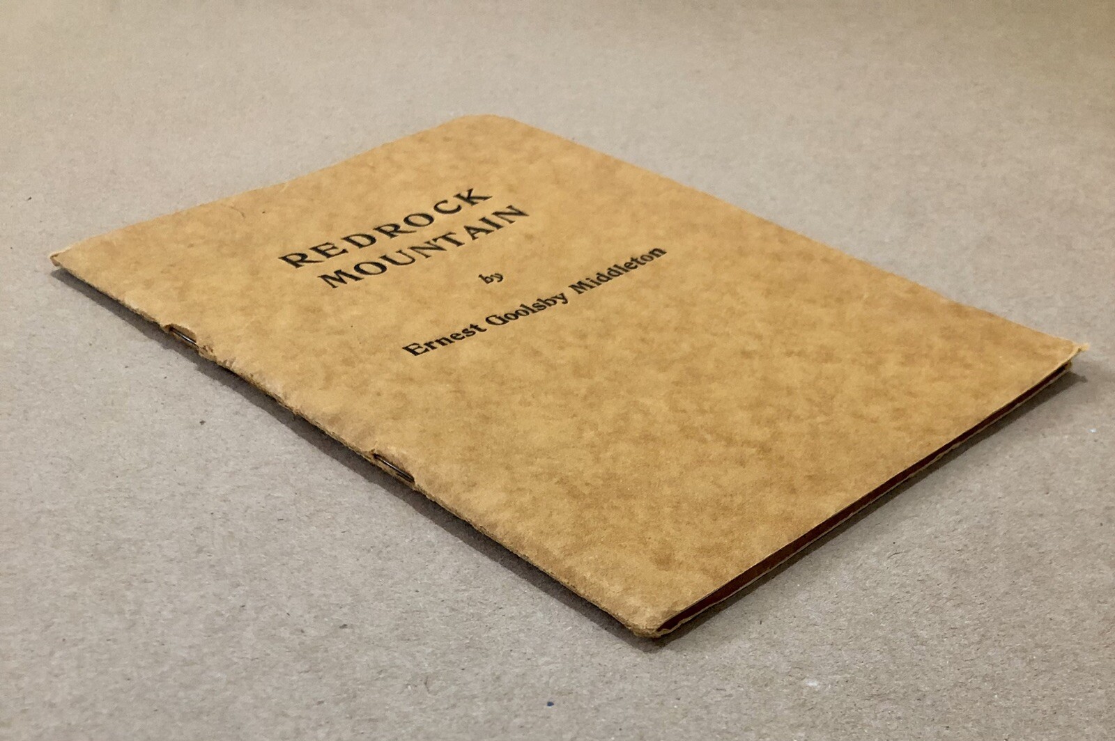 Redrock Mountain, Poetry by Ernest Goolsby Middleton (1941 PB, 1 of 300) SIGNED