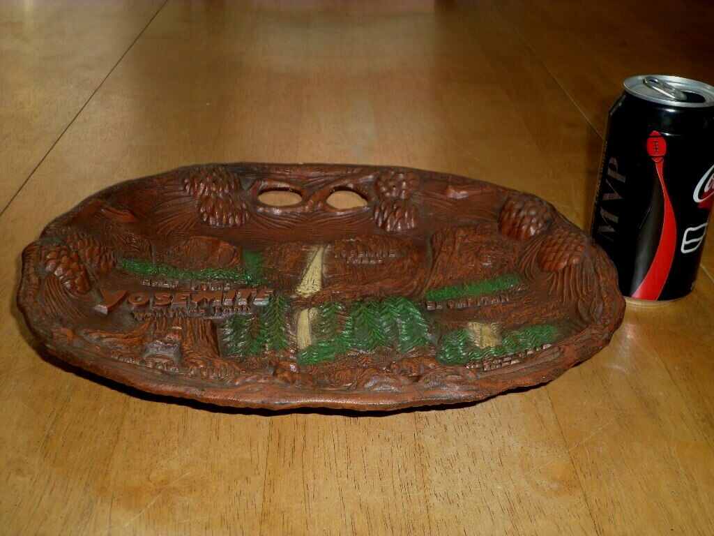 YOSEMITE NATIONAL PARK- CALIFORNIA, Ceramic Decorative WALL ART, USA #1960’s yrs