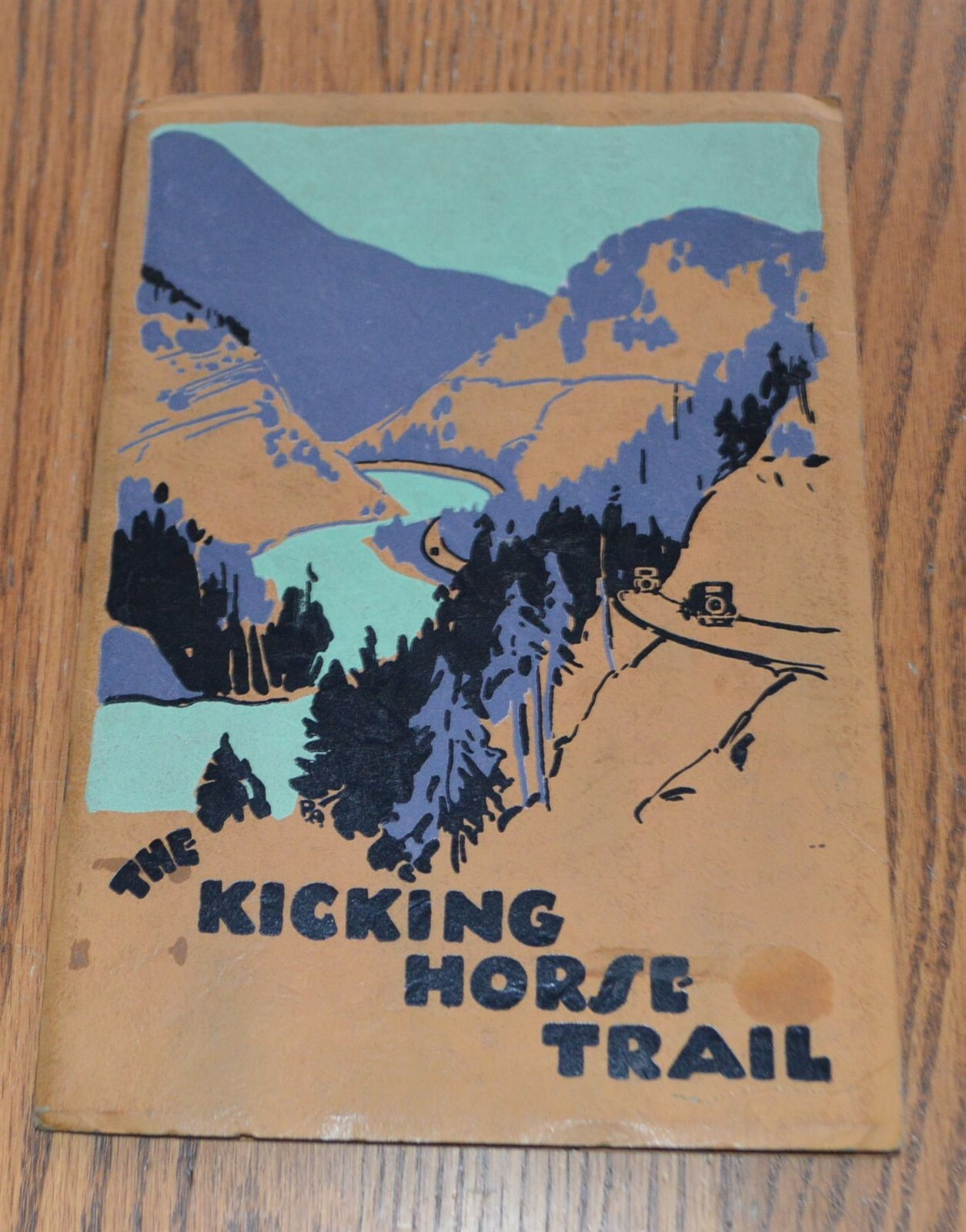 1928 Kicking Horse Trail Lake Louise to Golden BC Illustrated w/ Map
