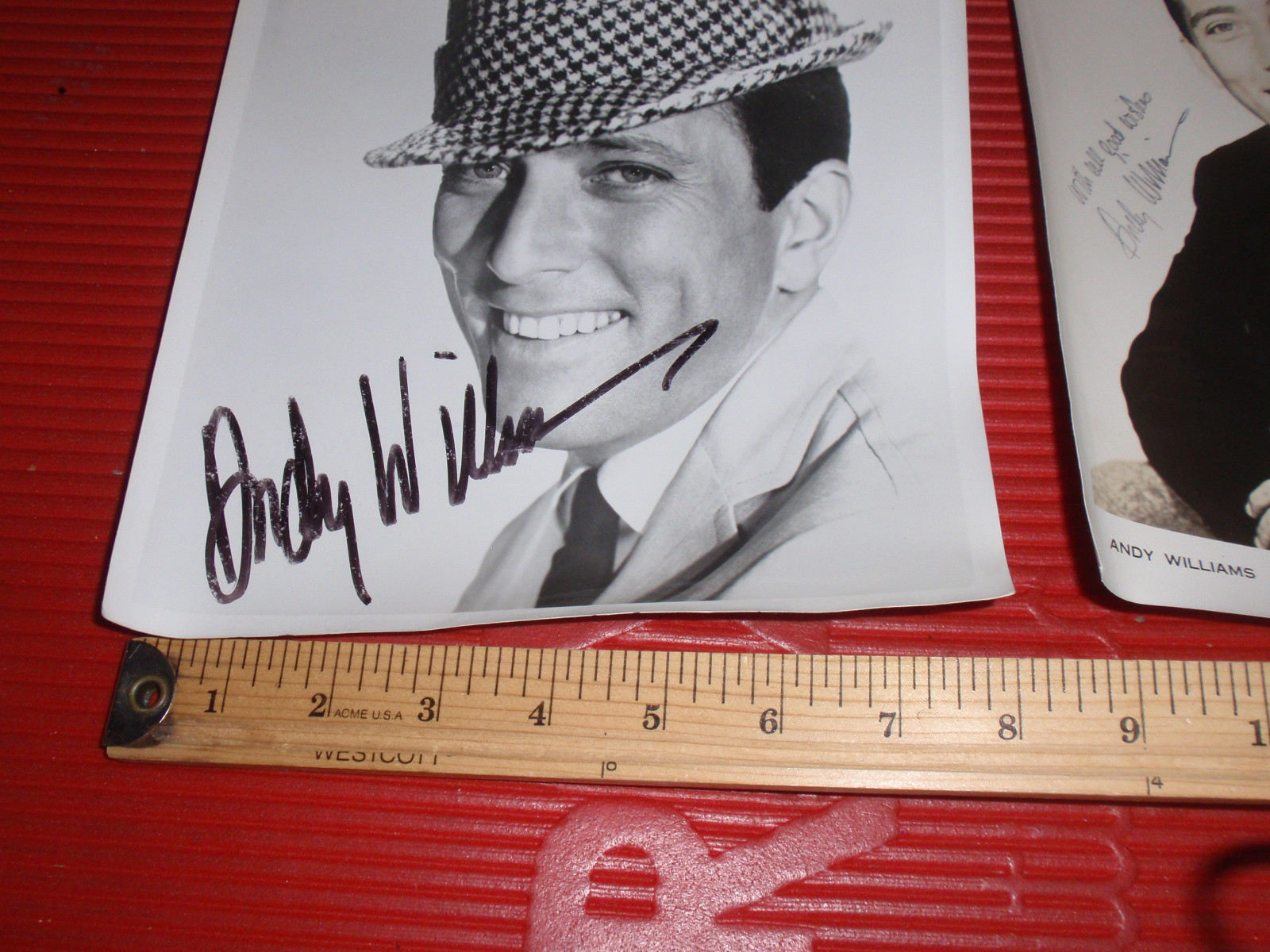 2 VINTAGE 8X10 BLACK & WHITE ENTERTAINMENT PHOTOS ANDY WILLIAMS 1950’S /1960’S