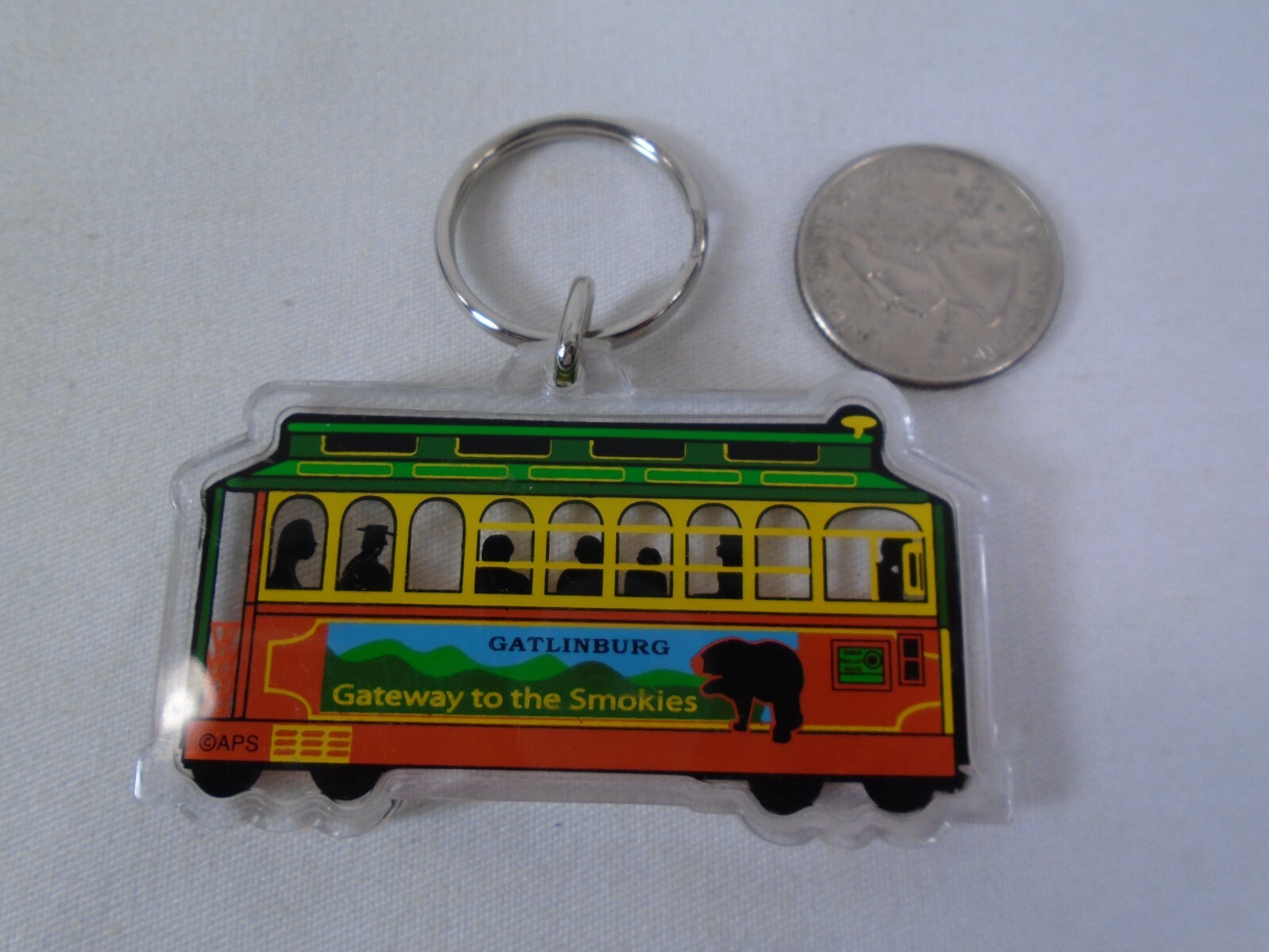 Gatlinburg Tennessee Trolley Keychain Gateway To The Smokies