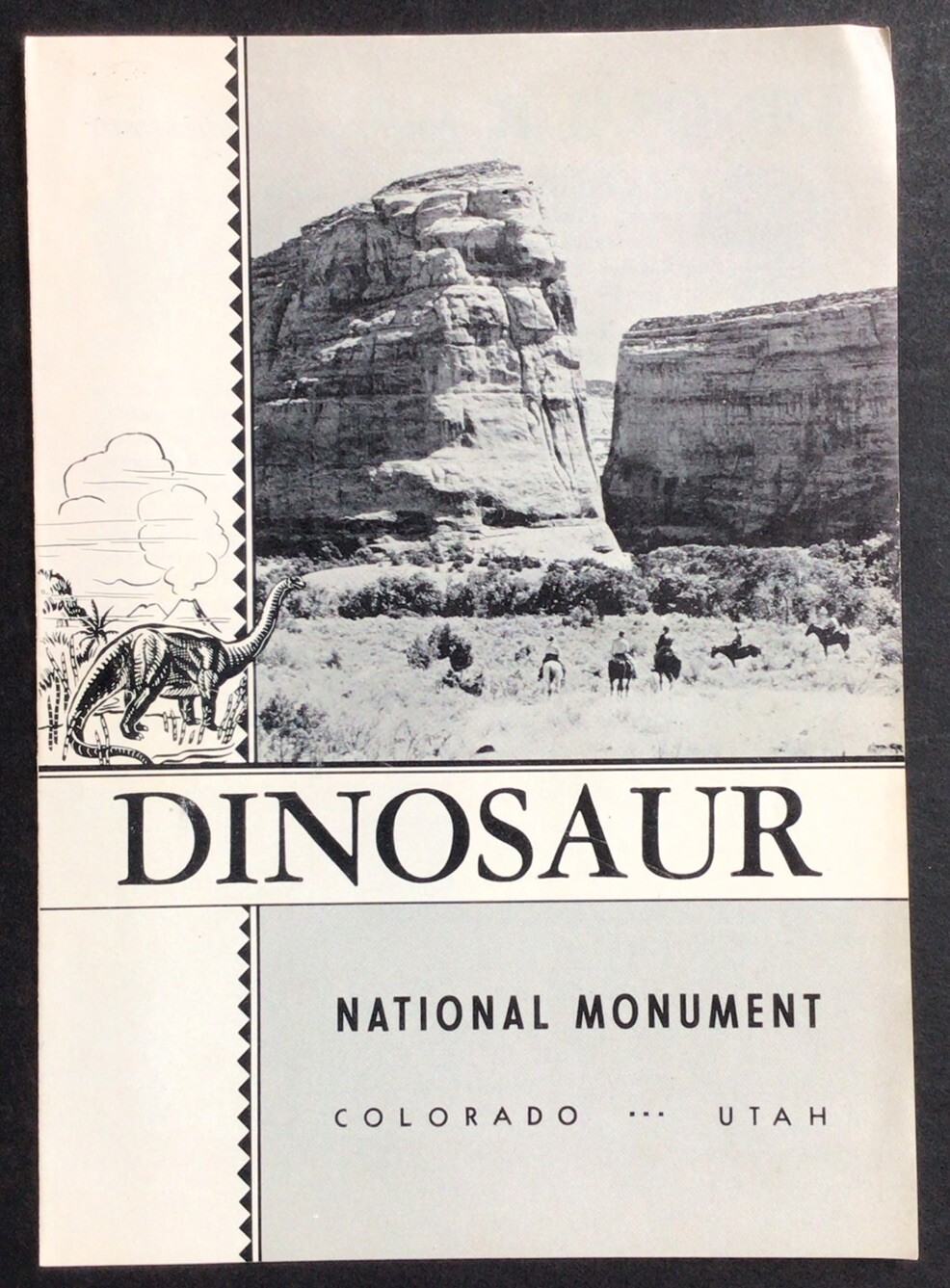 1953 Dinosaur National Monument Utah Colorado Tourist Travel Brochure